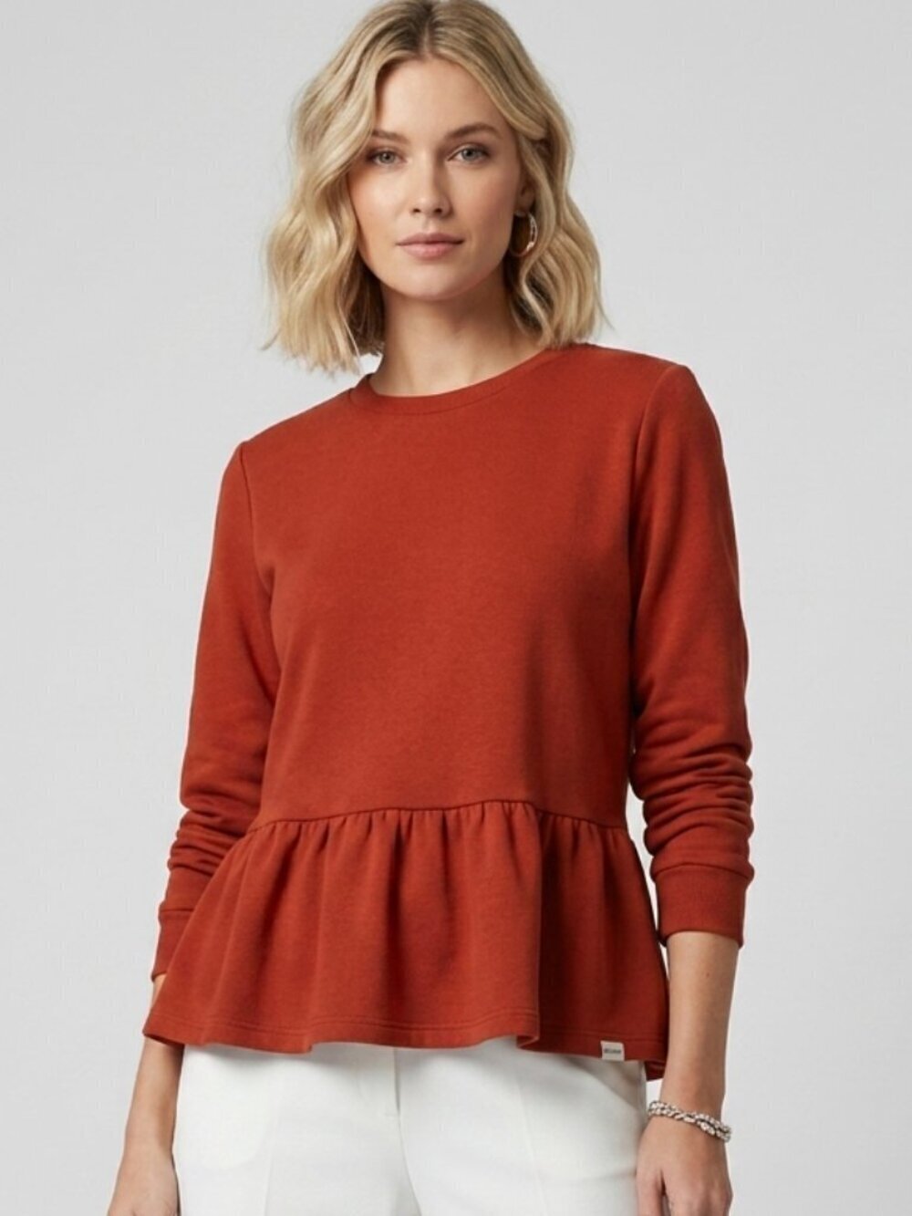Joe Fresh x Jillian Harris Long Sleeve Peplum Top